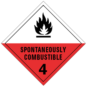 Etichetta di pericolo "SPONTANEOUSLY COMBUSTIBLE" - Classe 4.2 - Product Image 1