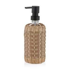 Distributeur de savon liquide crème en rotin 483 ml - Product Image 1