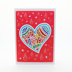 การ์ดป๊อปอัพสำหรับฉลองการ์ดกระดาษพิมพ์ยูวีสำหรับงานแต่งงานจบการศึกษาสไตล์วาเลนไทน์รักสำหรับเพื่อนคู่ค้า - Product Image 5