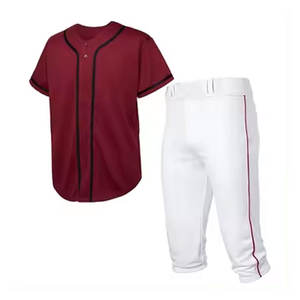 Uniforme de baseball sublimé du Pakistan haute qualité vente en gros respirant jeunes hommes adultes col rond boutonné personnalisé - Product Image 6