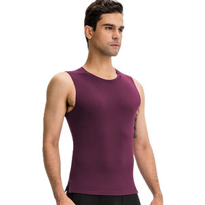 Débardeur de sport respirant à séchage rapide pour homme, en tricot de spandex/polyester, uni - Product Image 4