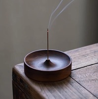 Porte-encens en bois de produit à la demande porte-bâton d'encens porte-bâton d'encens rond en bois avec taille personnalisée