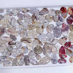 พลอยอาเกตทรงหลวมลายลูกไม้ธรรมชาติสุดสวยอัญมณีหลวมแบบด้านรูปร่างผสมขนาดอัญมณีหลวมสำหรับใช้ทำเครื่องประดับ - Product Image 1