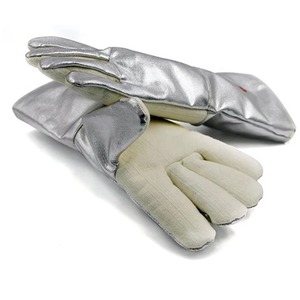 Gran oferta, equipo de protección Personal, guantes de seguridad, guantes de soldadura resistentes al calor de papel de aluminio para soldador, guantes de cuero para trabajos - Product Image 6