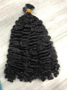 ผมต่อแบบชาวพม่าผมหยิกเป็นเส้นผมแบบฝอยขนาดใหญ่ทำจากเส้นผมคนเวียดนามแบบนุ่มหรูหรา - Product Image 2