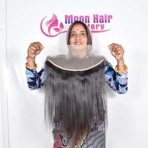 100% Extensions de tissage en vrac indiens bruts de cheveux humains à l'aspect naturel de haute qualité produits haut de gamme en Inde - Product Image 6