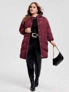 แจ็คเก็ตขนเป็ดผู้หญิงแห้งเร็วลำลองมีฮู้ดหนาผ้าโพลีเอสเตอร์แบบทอระบายอากาศได้สำหรับฤดูหนาว - Product Image 3