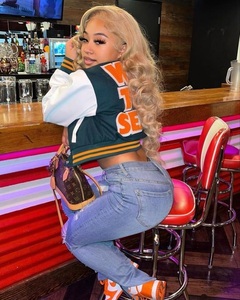 2025 Winter Custom Varsity Jacket for <b>Women</b> Men Breathable Cotton Fleece High Street Style Cropped Leather <b>Coat</b> Letterman Design - Product Image 6