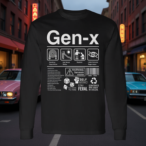 T-shirt a maniche lunghe Gen X con etichetta - Categoria prodotti promozionali - Product Image 3