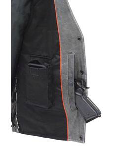 Chaqueta personalizable Vintage de cuero de vaca marrón para adultos decoración de botones impermeable transpirable a prueba de viento para ropa exterior de invierno - Product Image 4