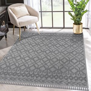 Tapis de sol traditionnel en tissage plat Netline Home, antidérapant, pour la cuisine et le salon, décoratif, lavable, ensemble de tapis - Product Image 6