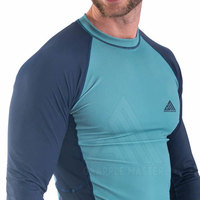 Meilleures ventes Grapple Master Rashguard MMA léger pour homme en Spandex/Polyester, couleur unie, manches longues, compression, personnalisable