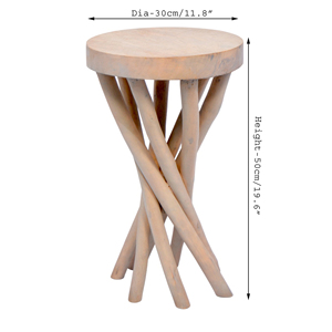 Table d'appoint de haute qualité en bois de manguier pour le café et le thé Décoration de jardin pour la maison et le restaurant Accessoires de meubles bon marché - Product Image 4