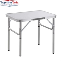 Vente en gros de table pliante légère en alliage d'aluminium bonne table de camping de jardin extérieure portable de stockage