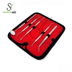 Kit bucal dental de calidad superior, 5 piezas, instrumentos quirúrgicos alemanes de acero inoxidable, juego de selección de sonda escaladora, herramientas de espejo - Product Image 1