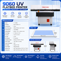 Imprimante UV à plat industrielle 9060 haute vitesse automatique Ethernet 3 pour têtes I3200, carte Hoson, machine d'impression 900x600mm pour la production en série