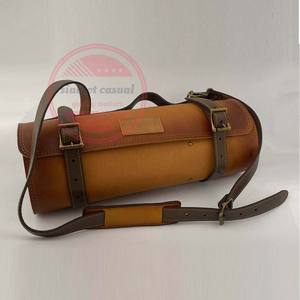 Bolsas enrollables de cuero genuino con logotipo personalizado Bolsas enrollables de cuero cómodas - Product Image 3