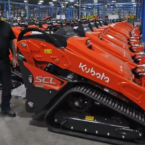 Kubota Skid Steer <b>Loader</b> With Attachments Red Crawler Type 1 Year Warranty High Efficiency - Product Image 6