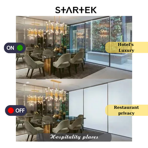Ambiente de lujo y privacidad sin concesiones-Vidrio inteligente PDLC en hoteles, resorts y Spas-Película inteligente STARTEK 2 - Product Image 2
