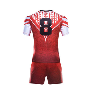 Nom de l'équipe personnalisée maillots chemises confortables respirant séchage rapide Rugby ensemble de vêtements de sport élégant uniforme adultes sublimation - Product Image 5