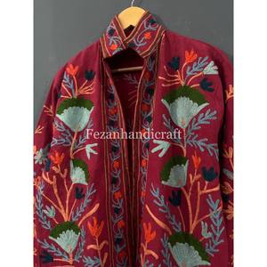 เสื้อโค้ทผ้าคอตตอนปักลายดอกไม้สไตล์ฮิปปี้โบฮีเมียนเสื้อแจ็กเก็ตสั้นสำหรับฤดูใบไม้ร่วง - Product Image 4