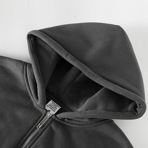 2025 nouveau produit Double extrémité broche fermeture éclair veste sport décontracté fermeture éclair à capuche veste vierge plaine sweats à capuche - Product Image 2