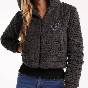 Ropa de calle de alta calidad para mujer, bordado de lujo, Sherpa Fleece 500GSM, Sherpa en blanco de gran tamaño, sudaderas con capucha personalizadas para mujer para niñas - Product Image 2