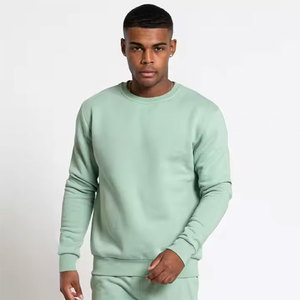 2025 nouveauté hommes 100% coton surdimensionné à manches longues sweat respirant haute vente Cool imprimé brodé solide - Product Image 6