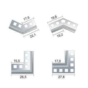 Renoplast ®   Perfil de aluminio para aleros K20, acabados para terrazas y balcones, suelos de resina, sistemas de drenaje - Product Image 5
