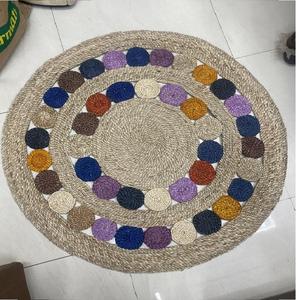 Manteles Individuales redondos de yute 2022, manteles individuales con cuerda de algodón, 100% tela de algodón, para mesa de comedor, tela de exportación, orientada desde Ghana - Product Image 2