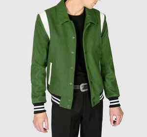 Meilleures ventes, vestes en laine brodées High Street pour hommes, vestes d'université pour hommes, veste universitaire de baseball personnalisée à manches en cuir - Product Image 2