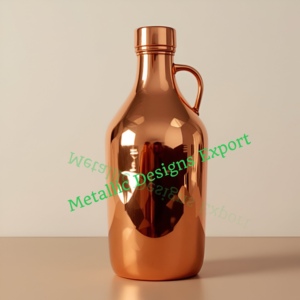ขวดน้ำทำจากทองแดงที่ทำด้วยมือ100% ความบริสุทธิ์กันการรั่วซึม750มล. และความจุความจุกว้างประโยชน์ต่อสุขภาพแบบดั้งเดิม - Product Image 3