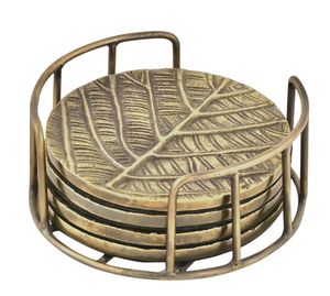 Juego de Posavasos Cuadrados de Oro Texturizado Premium para Decoración Moderna del Hogar y Acabado de Mesa con Estilo Martillado - Product Image 3