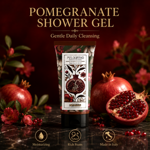 Gel douche baume Ulrich Grenade 200 ml |   Gel douche hydratant naturel OEM, marque privée, fabriqué en Italie pour femmes - Product Image 3