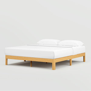 Cama de Plataforma de Madera Maciza de Estilo Japonés Moderno DreamCraft de 10 Pulgadas de Alto, Tamaño Doble, Queen y King, Fácil de Ensamblar, Sin Chirridos, Material de Bambú - Product Image 5