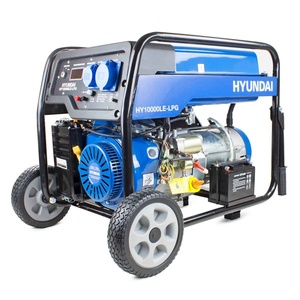 เครื่องกำเนิดไฟฟ้าแบบสองเชื้อเพลิง 7kW 8.75kVA ใช้ได้ทั้งน้ำมันเบนซินและก๊าซ LPG สตาร์ทด้วยระบบไฟฟ้า โครงสร้างแบบเปิด 230V 32A พร้อมล้อเคลื่อนย้ายได้ - Product Image 1