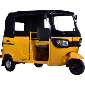 รถสามล้อเครื่องยนต์เบนซิน TVS King Deluxe รุ่นใหม่ล่าสุด สีเหลืองทอง ปี 2024 - Product Image 1