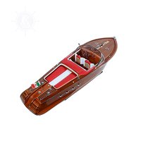 Maqueta de Barco Riva Aquarama de 80 cm, Réplica Náutica de Cedro Pintada a Mano con Soporte de Exhibición, Regalo Decorativo Coleccionable, Vietnam