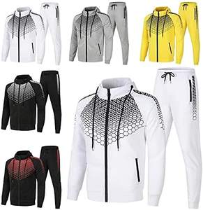 Conjunto Deportivo de Moda 2025 para Hombre, Corte Regular, Color Verde y Blanco, Cuello Redondo, Chaqueta Deportiva con Cremallera Completa de Alta Calidad - Product Image 3