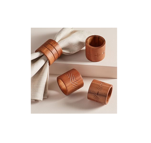 Design admirable ronds de serviette en bois ronds accessoire de ménage meilleure qualité produit de vente directe d'usine - Product Image 5