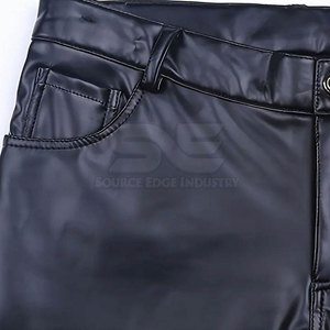High Quality <b>Men's</b> Straight Canvas <b>Leather</b> <b>Pants</b> Winter 2026 New Arrival Low MOQ Best Online Sale - Product Image 5