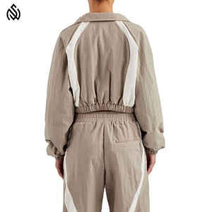 Chándales cortavientos para mujer con cremallera completa Vintage 2025, ropa de calle con logotipo personalizado, traje para correr para invierno - Product Image 3