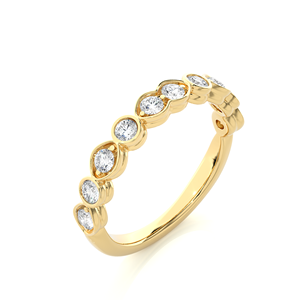 Anillo de Compromiso Elegante con Diamante Cultivado en Laboratorio con Claridad VVS, Oro Real de 14K, Anillo de Eternidad para Mujer para Aniversario de Bodas, Venta al por Mayor - Product Image 5