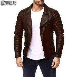 Último estilo al por mayor a prueba de viento impermeable chaqueta de bombardero de cuero unisex superventas para invierno Moto & Biker estilo logotipo frontal - Product Image 5