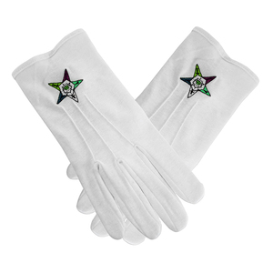 Gants maçonniques en gros High Freemason Regalia 100% coton gant maçonnique blanc avec patch personnalisé | OEM selon la demande - Product Image 3