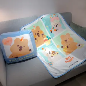 KiKi QUOKKA Festive Print Large Birthday Balloon Style Cushion Extra Comfortable <b>Wearable</b> <b>Blanket</b> - Product Image 2