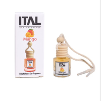 Diffuseur de parfum pour voiture en verre 8 ml avec clip, parfum lavande et design moderne