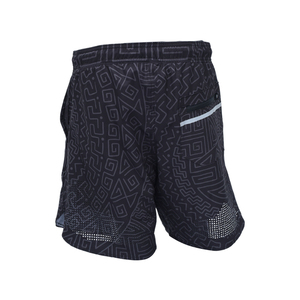 Conjunto de dos piezas informal de alta calidad para hombre, camiseta de verano con estampado floral y pantalones cortos de punto, transpirables y cómodos para el invierno - Product Image 5