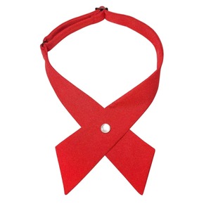 Noeud papillon de style collège pour étudiantes, long ruban coréen Style JK japonais noir rouge rayé motif cravates accessoires - Product Image 5