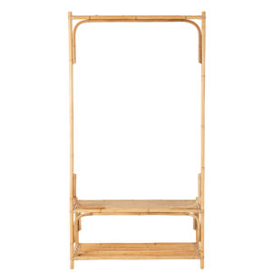 Porte-vêtements en rotin pour magasin de vêtements et usage domestique fait à la main de qualité supérieure rails et supports en tissu naturel vente en gros - Product Image 6